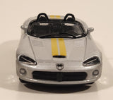 Burago Dodge Viper SRT10 Coupe Silver with Yellow Stripes 1/43 Scale Pull Back Die Cast Toy Car Vehicle