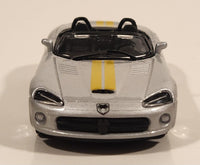 Burago Dodge Viper SRT10 Coupe Silver with Yellow Stripes 1/43 Scale Pull Back Die Cast Toy Car Vehicle