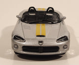 Burago Dodge Viper SRT10 Coupe Silver with Yellow Stripes 1/43 Scale Pull Back Die Cast Toy Car Vehicle