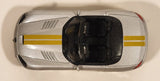 Burago Dodge Viper SRT10 Coupe Silver with Yellow Stripes 1/43 Scale Pull Back Die Cast Toy Car Vehicle
