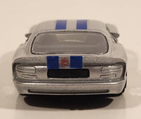 Burago Dodge Viper GTS Coupe Silver with Blue Stripes 1/43 Scale Die Cast Toy Car Vehicle