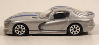 Burago Dodge Viper GTS Coupe Silver with Blue Stripes 1/43 Scale Die Cast Toy Car Vehicle