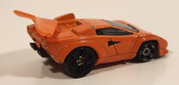 2004 Hot Wheels First Editions Tooned Lamborghini Countach Orange Die Cast Toy Exotic Super Car Vehicle