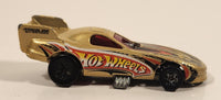 2009 Hot Wheels Racing Rigs Pontiac Firebird Funny Car Gold Die Cast Toy Car Vehicle