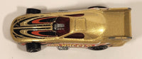 2009 Hot Wheels Racing Rigs Pontiac Firebird Funny Car Gold Die Cast Toy Car Vehicle