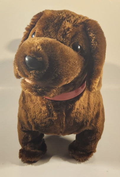 2000 MGA Me & My Shadow Dark Brown Dog Sound Voice Recognition Walking Talking 16" Stuffed Plush Toy
