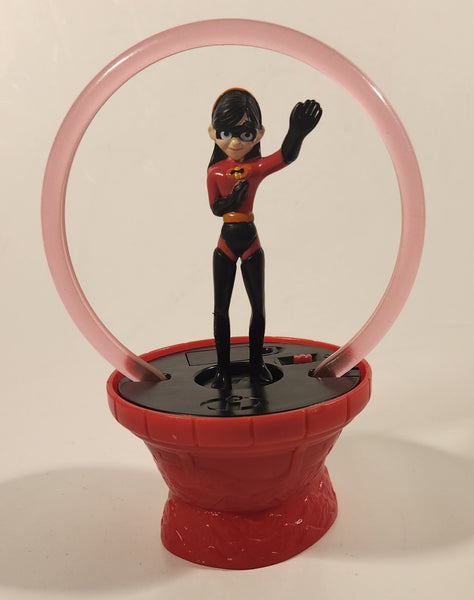2004 McDonald's Disney Pixar The Incredibles Violet 5 1/4" Light Up Spinning Plastic Toy Figure