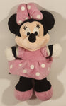 Dream International Disney Minnie Mouse Pink Polka Dot Dress 12" Plush Stuffed Toy