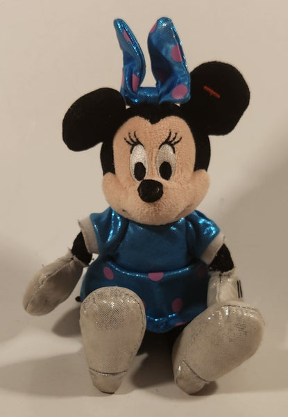 minnie mouse blue dress plush 2012 Ty Sparkle Disney Minnie Mouse Blue Pink Polka Dot Dress 9" Plush – Treasure Valley Antiques & Collectibles
