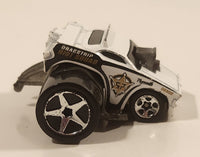 2005 Hot Wheels Roll Patrol Plymouth Barracuda Fat Bax White Die Cast Toy Car Vehicle