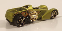 2009 Hot Wheels Trick Tracks Screamin' Hauler Satin Lime Green Die Cast Toy Car Vehicle
