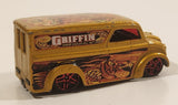 2004 Hot Wheels Demolition Dairy Delivery Truck Gold Die Cast Toy Car Vehicle