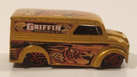 2004 Hot Wheels Demolition Dairy Delivery Truck Gold Die Cast Toy Car Vehicle