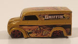 2004 Hot Wheels Demolition Dairy Delivery Truck Gold Die Cast Toy Car Vehicle