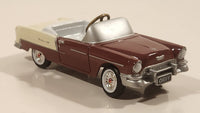 Gearbox Limited Edition 1955 Chevy Belair Pedal Car Dark Red and Cream 4" Die Cast Toy Car Vehicle