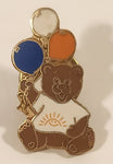 British Columbia Children's Hospital Foundation Brown Teddy Bear Holding Balloons 1/2" x 1" Enamel Metal Lapel Pin