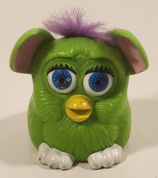1998 McDonald's Tiger Electronics Furby Green 3" Plastic Toy Figure