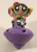 2002 Burger King Cartoon Network Powerpuff Girls 3 1/4" Plastic Toy Spinning Top Figure