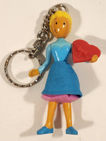 1999 McDonald's BVHE Doug's 1st Movie Patti Mayonnaise Holding Heart 4" PVC Toy Figure Key Chain