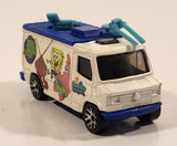 2006 Matchbox Nickelodeon SpongeBob Squarepants Bikini Bottom News TV News Truck Van News 12 Live White and Blue Die Cast Toy Car Vehicle