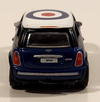 RealToy BMW New Mini Cooper Target Bullseye Dark Blue 1/56 Scale Die Cast Toy Car Vehicle