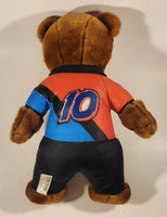 2002 MBV Motorsports Johnny Benson Enterprises Inc. Valvoline GoodYear #10 Brown Teddy Bear 13" Stuffed Plush Toy