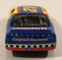 Action Racing NASCAR Kenny Wallace #12 Ford Thunderbird Bussmann Graybar Blue and Yellow Die Cast Toy Car Vehicle