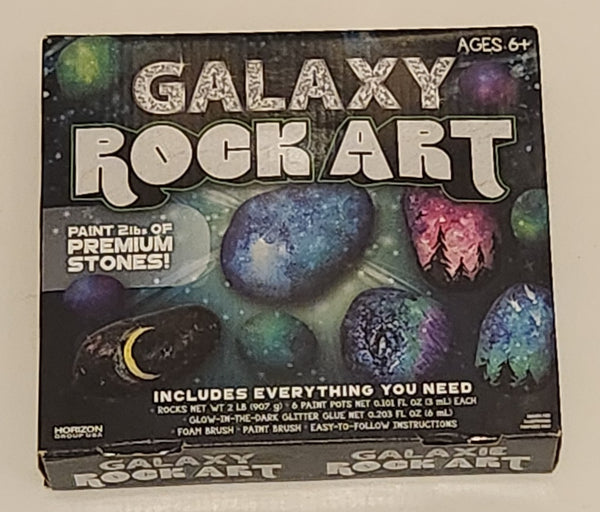 2020 Horizon Group USA Galaxy Rock Art Craft Kit Paint 2 lbs of Rocks In Box