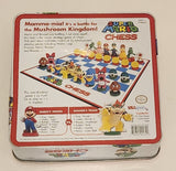 2009 Nintendo Super Mario Chess Collector's Edition Board Game in Tin Metal Box