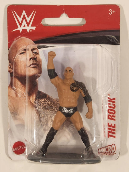 2020 Mattel WWE Micro Collection The Rock 3" Tall Toy Wrestler Mini Figure New in Package