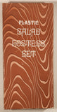 Vintage Florida Plastic Salad Hostess Set Ford Spoon and Salt and Pepper Shakers New in Box