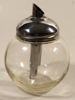 Clear Glass Sugar Dispenser with Stainless Steel Lid