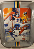 Vintage 1988 Enjoy Coca-Cola XV Olympic Winter Games Calgary Metal Beverage Serving Tray Canadian Edition