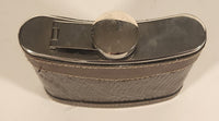 Brown Leather Wrapped Stainless Steel 7 Oz Flask