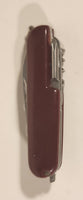 Vintage Swiss Army Style Red Multi Tool Folding Pocket Knife with Compass