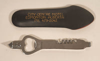 Vintage City Centre Motel Edmonton Alberta Bottle Opener Corkscrew Bar Multi Tool with Sheath Pat No. 222094 Japan