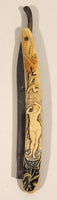 Antique ERN Wald-German The French Stag Nude Lady Shaving Straight Razor with Case