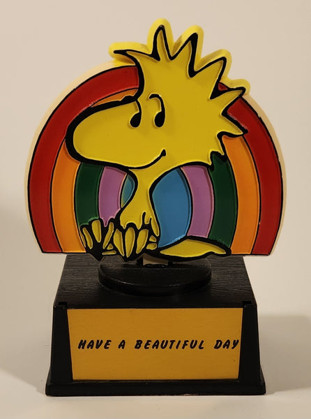Vintage Aviva United Syndicate Features Woodstock Rainbow Have A Beautiful Day 4 1/2" Tall Plastic Trophy