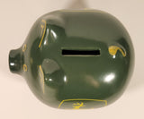 John Deere Green Pig Shaped Ceramic Piggy Bank