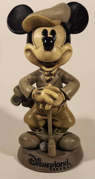 Disney Disneyland Resort Mickey Mouse Golfer 8 1/4" Heavy Resin Bobble-Head