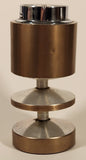Vintage 1970 Sarome Japan Space Age Design Gold Finish 5 3/8" Table Top Lighter