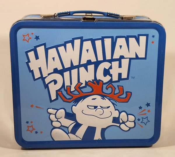 2010 Hawaiian Punch Beverage Drink Embossed Blue Tin Metal Lunch Box