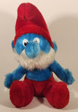 1979 Wallace Berrie Peyo Schleich The Smurfs Papa Smurf Sitting 10" Tall Stuffed Toy Plush