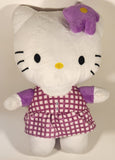 2016 Sanrio Hello Kitty in Pink and White Checkered Dress 12" Tall Stuffed Toy Plush