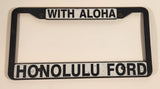 Rare Vintage Honolulu Ford With Aloha Black Plastic Vehicle License Plate Tag Frame