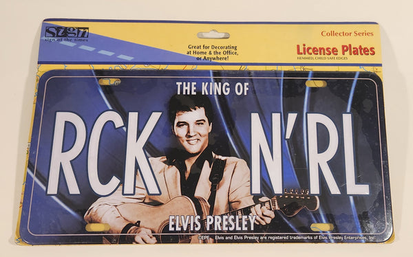 Signs Of The Times Collector Series EPE Elvis Presley The King Of RCK N'RL Tin Metal License Plate New in Plastic