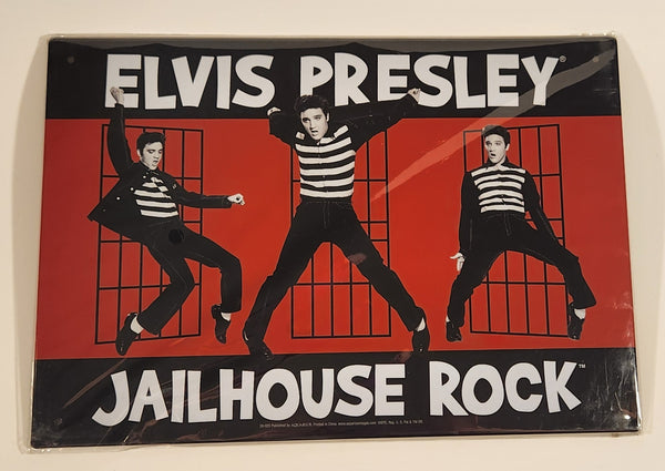 Aquarius Elvis Presley Jailhouse Rock 8" x 11 1/2" Tin Metal Sign New in Plastic