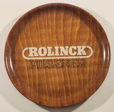 Rare Vintage Original PK Erzeusnisse Rolinck Pilsener Beer 13" Melamine Plastic Teak Wood Look Beverage Serving Tray