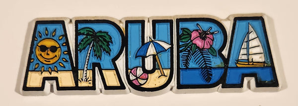 Aruba 1 1/4" x 4" Rubber Fridge Magnet