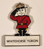 Whitehorse Yukon RCMP Royal Canadian Mounted Police Mountie Saluting 2" x 2 1/2" Rubber Fridge Magnet